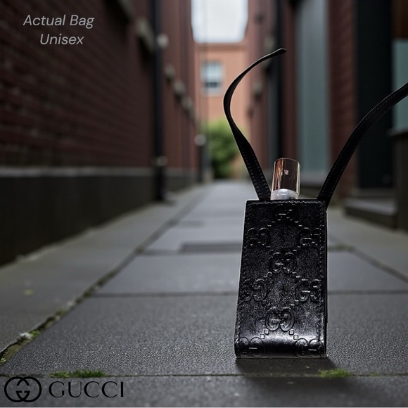 AUTHENTIC GUCCI BLACK LEATHER MICRO MINI CROSSBODY FOR THE LITTLE THINGS - Picture 3 of 7